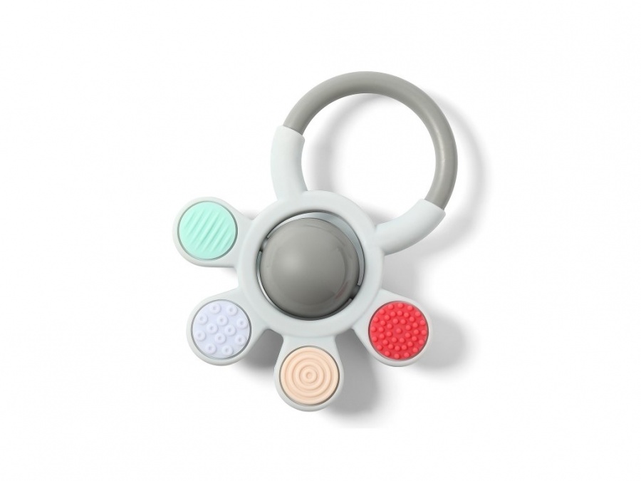 Silikónové hryzátko a hrkálka ORTHO od 0 m + - 100% silikón