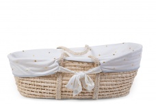 Poťah do prúteného koša na bábätko Gold Dots