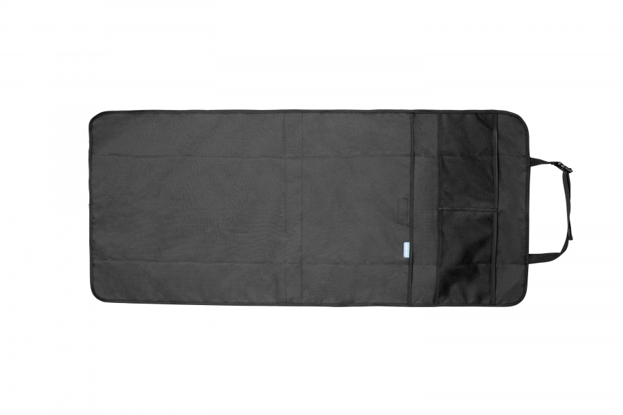 Organizér na autosedadlo multifunkčný black