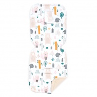 Podložka do kočíka Deluxe  - podložka, vankúš, pásy Lux Velvet beige