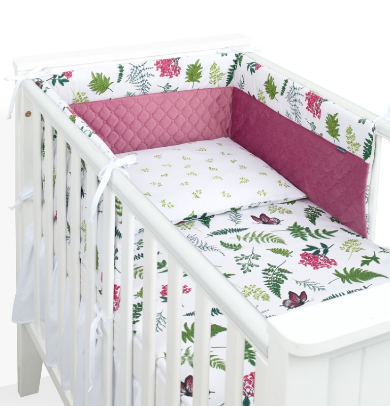 Trojčasťová sada Velevt Lux Papradie /ružová