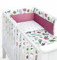 Trojčasťová sada Velevt Lux Papradie /ružová