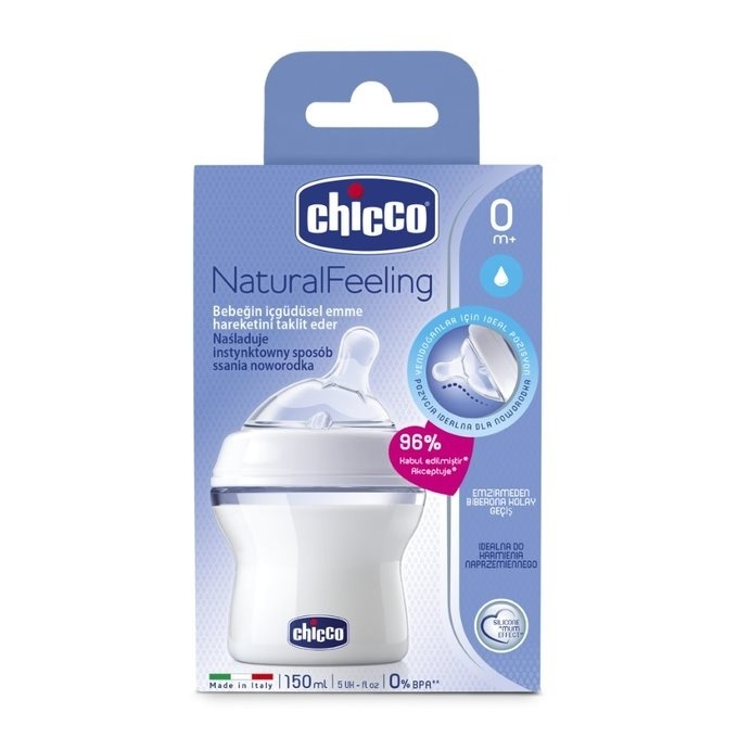 Chicco Kojenecká fľaša Natural feeling 150 ml 0+