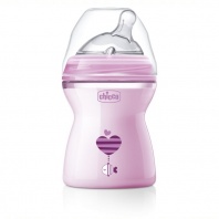 Chicco Kojenecká fľaša Natural feeling 250 ml 2 m+ rose