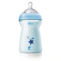 Chicco Kojenecká fľaša Natural feeling 330 ml 6 m+ blue