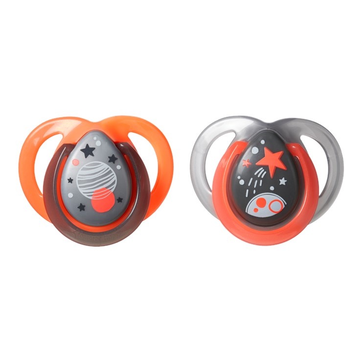 Silikónový cumlík night time  0-6 m  2 ks