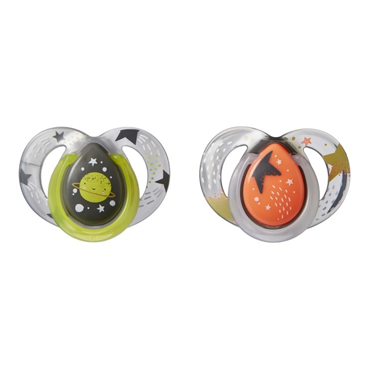 Silikónový cumlík night time 6-18 m 2 ks