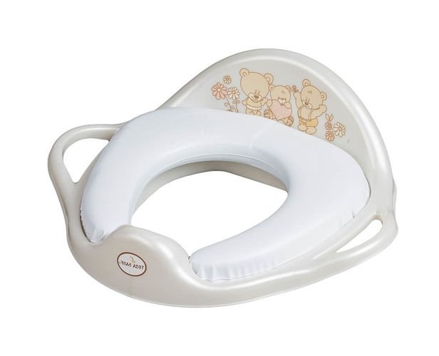 Detské sedadlo na WC mäkké Medvedíky béžove