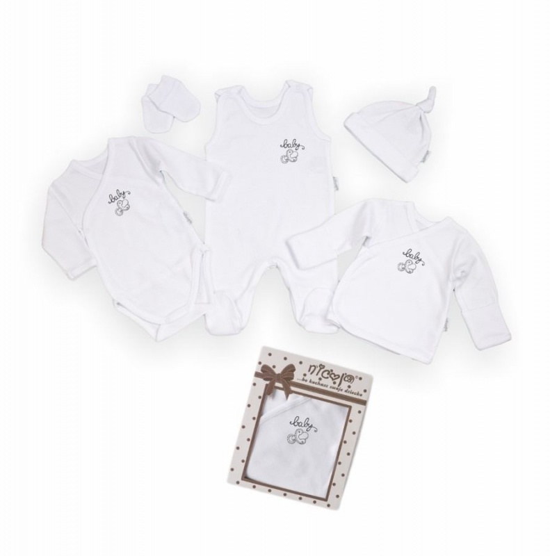 Dojčenská výbavička do pôrodnice  5 ks /darčekové balenie veľ.56
