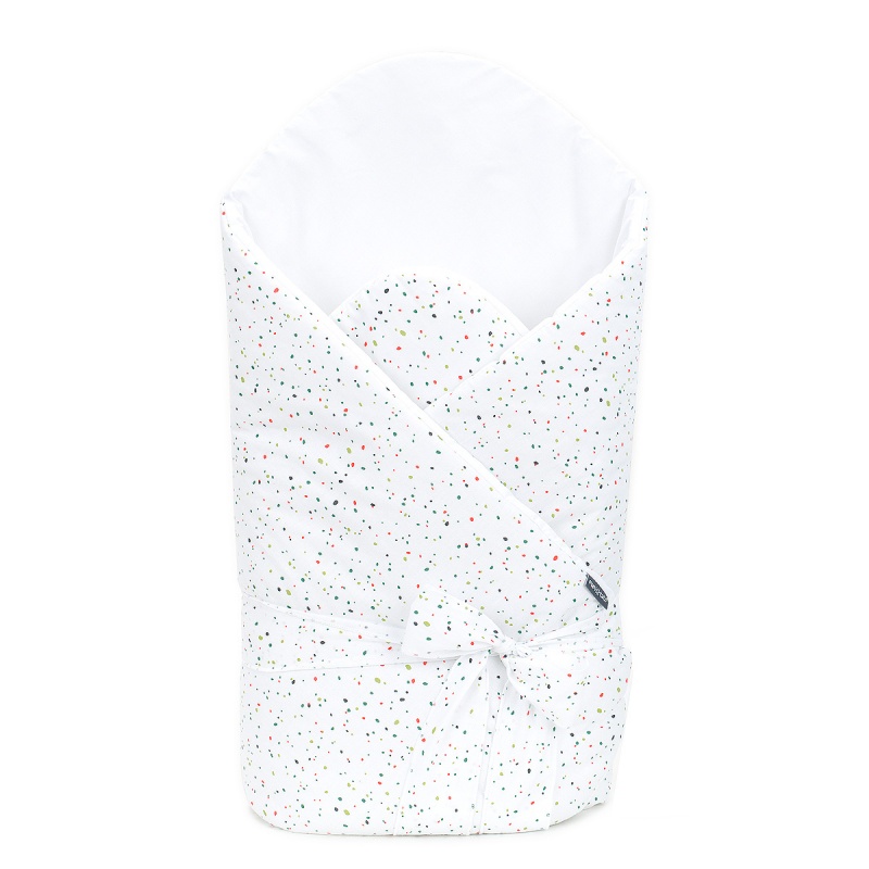 Spevnená zavinovačka so stuhou Premium Fŕkané bodky