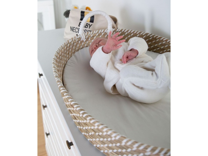 Prebaľovací kôš Natural s matracom 73x50 cm