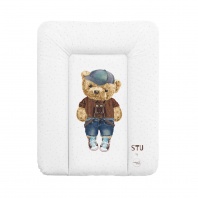 Ceba Baby Prebaľovacia podložka mäkká 50x70cm Fluffy Puffy Stu, biela